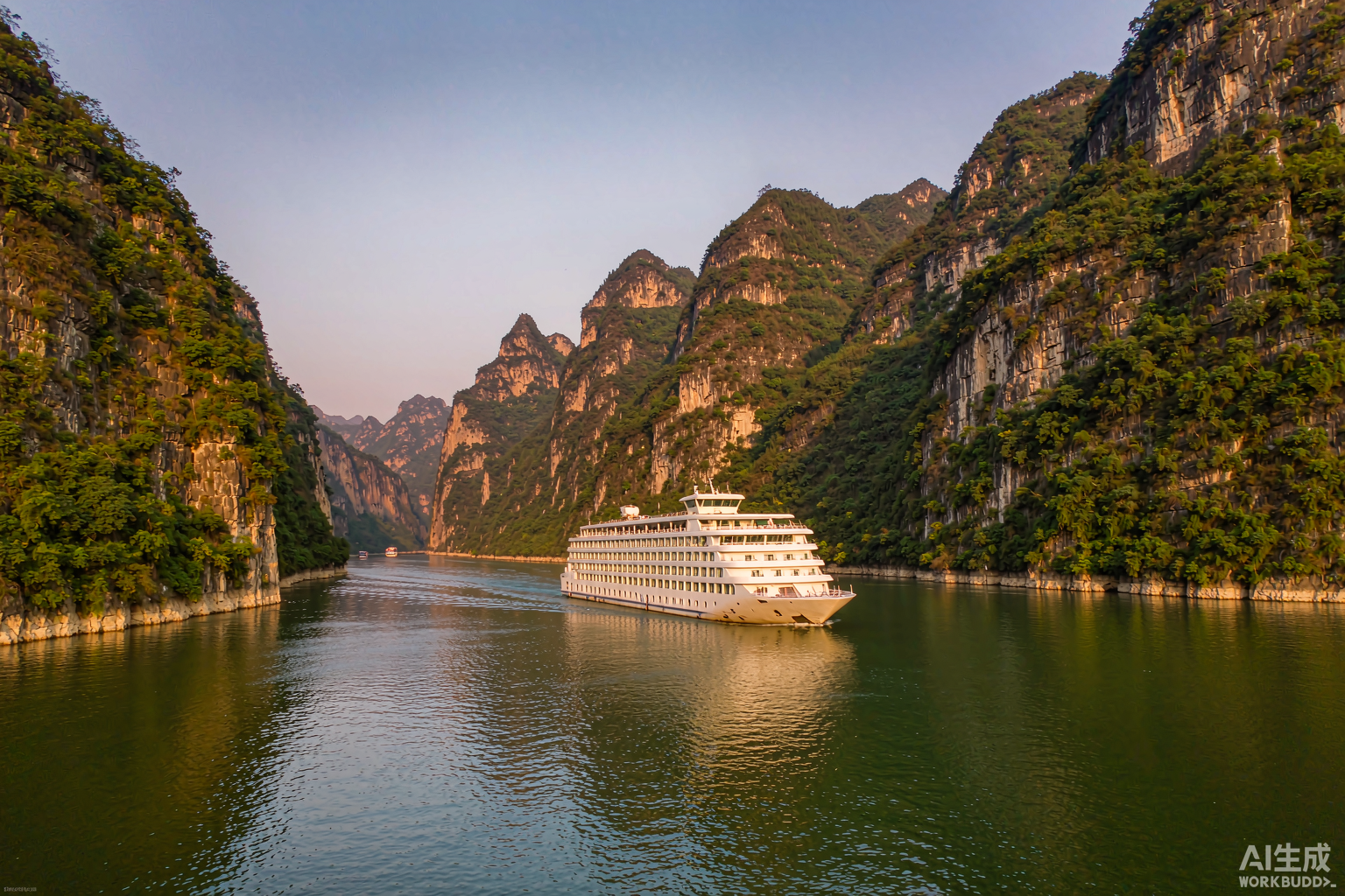 长江游轮穿行三峡